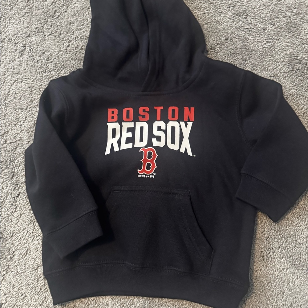 Genuine Merchandise Boston Red Sox Kids Black Hoodie with Red & White Logo